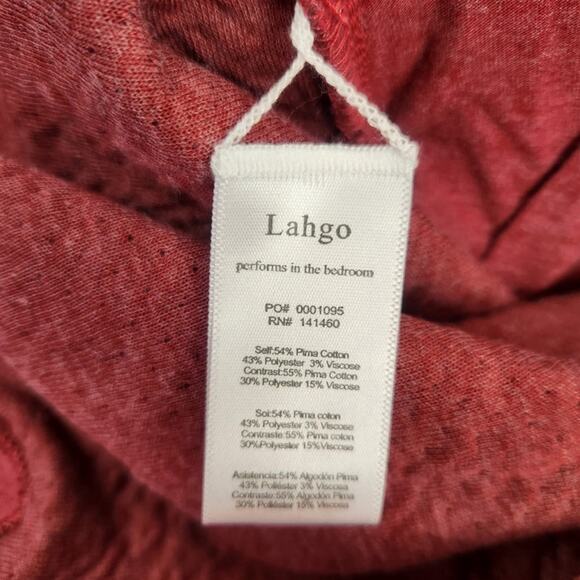Lunya MENS Lahgo Restore Double Faced Fleece Sweats Brand New Maroon Sz Medium - Picture 4 of 7